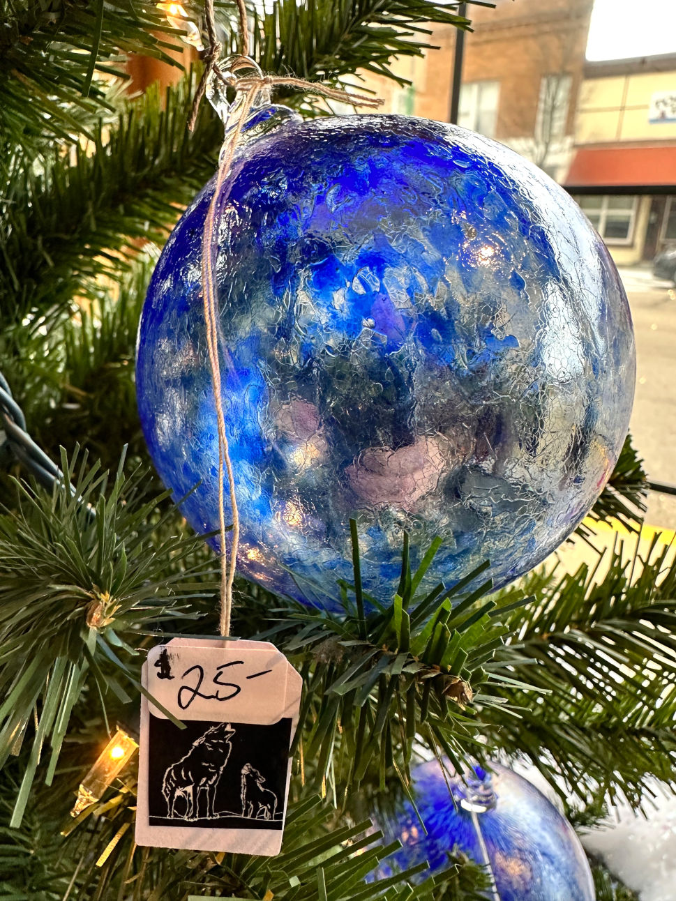 Blue Irid Ornament B11